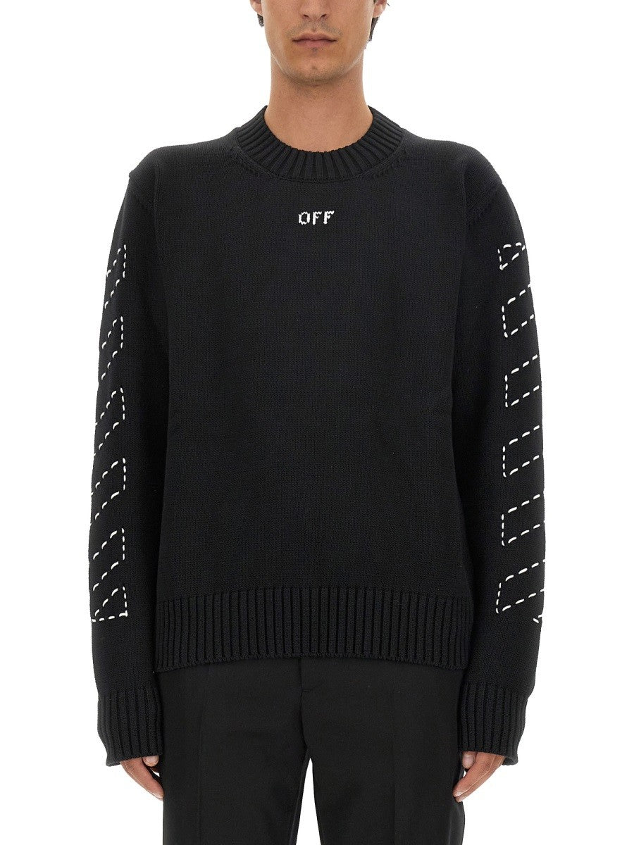 Off-White Trui met Logo – Zwart
