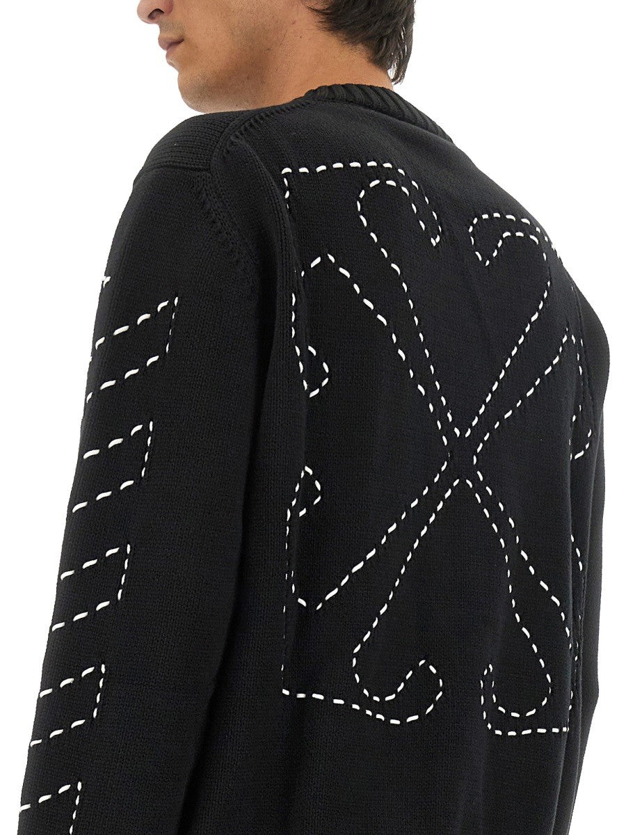 Off-White Trui met Logo – Zwart