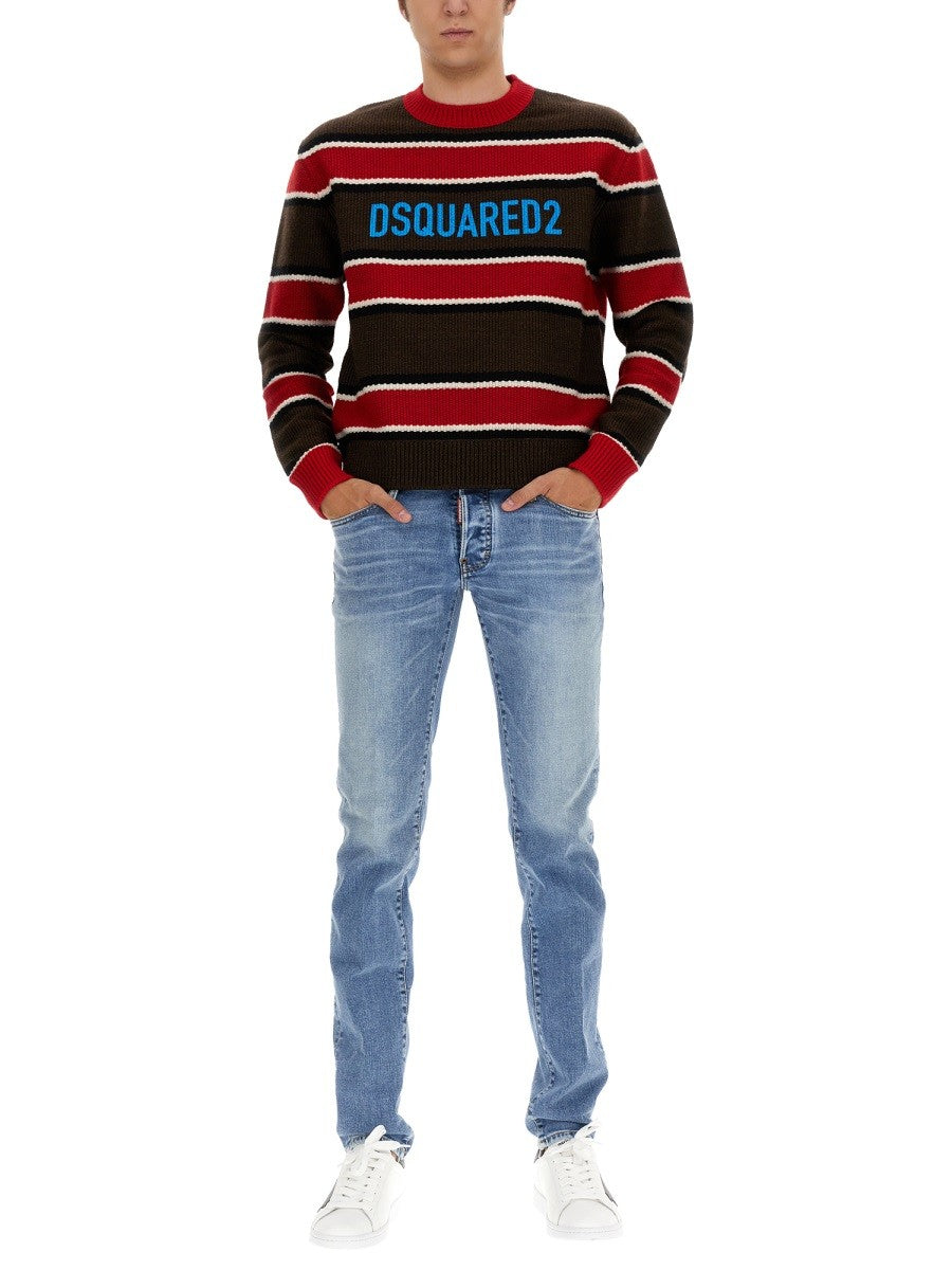 Dsquared2 Trui met logoprint – Meerkleurig