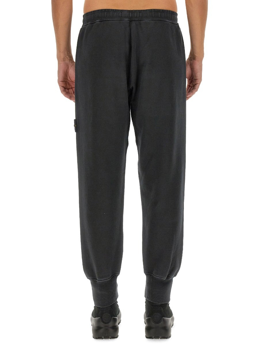 Stone Island Katoenen Joggingbroek – Zwart