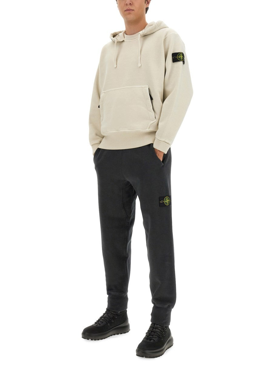 Stone Island Katoenen Joggingbroek – Zwart