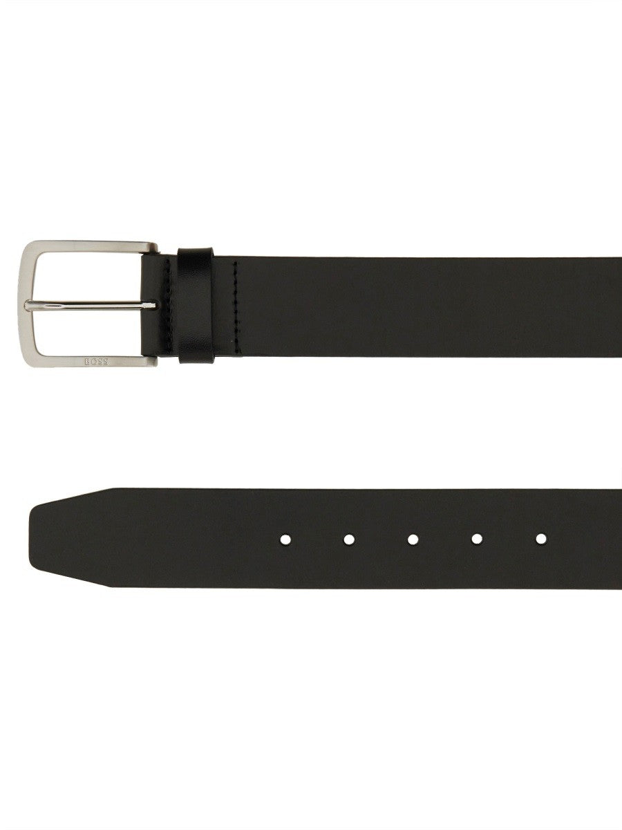 Boss Jor-V Leren Riem met gesp – Zwart