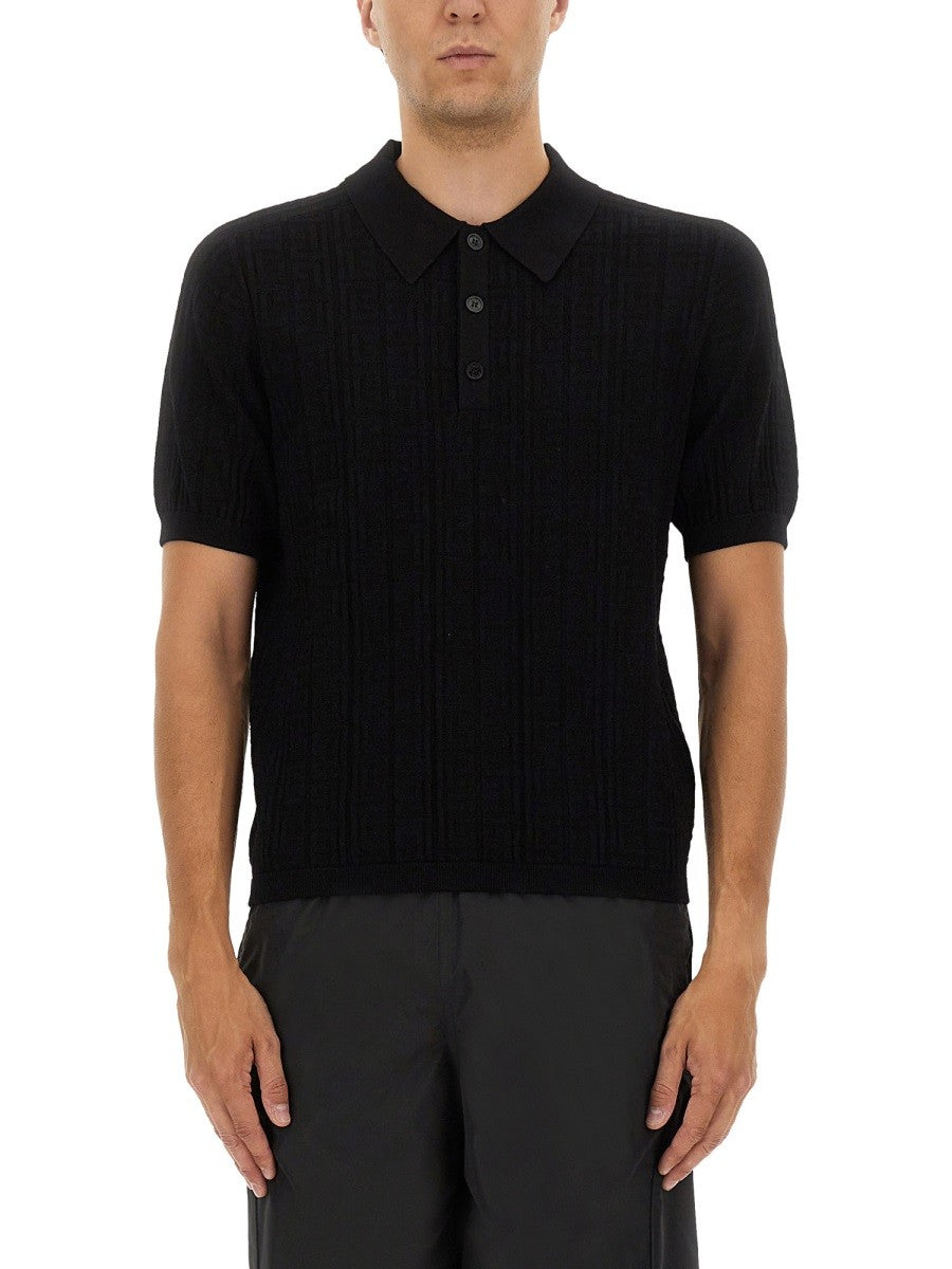 Balmain Gebreide Polo – Zwart
