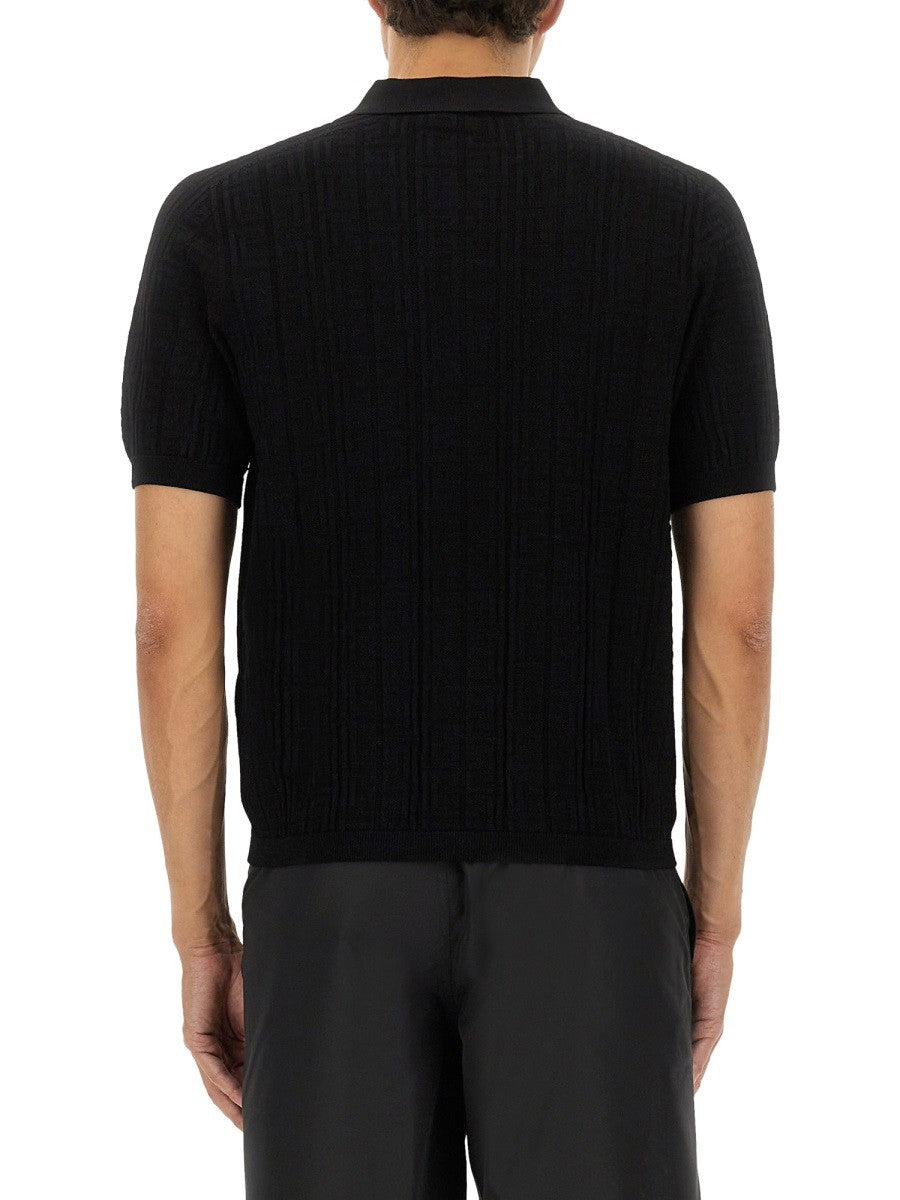 Balmain Gebreide Polo – Zwart