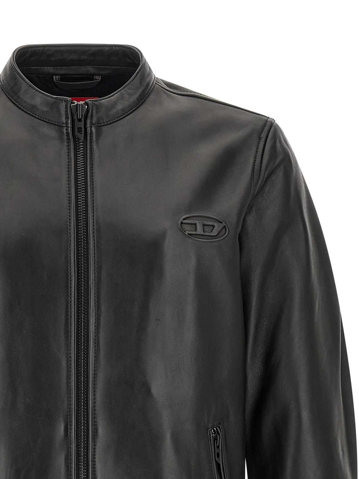 Diesel L-Tad-Wrd Leren jas – Zwart