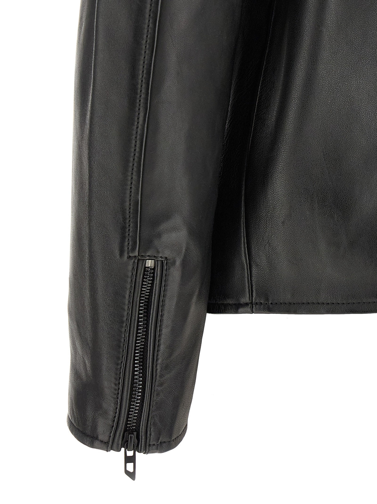 Diesel L-Tad-Wrd Leren jas – Zwart