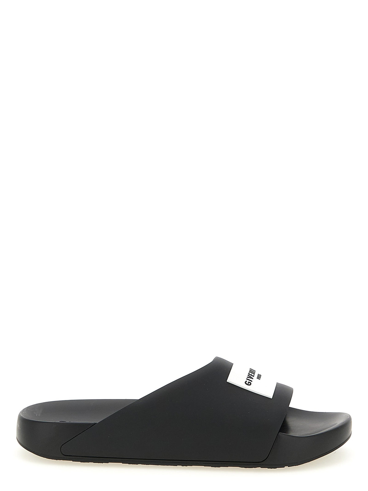 Givenchy Label Rubberen Slippers – Zwart