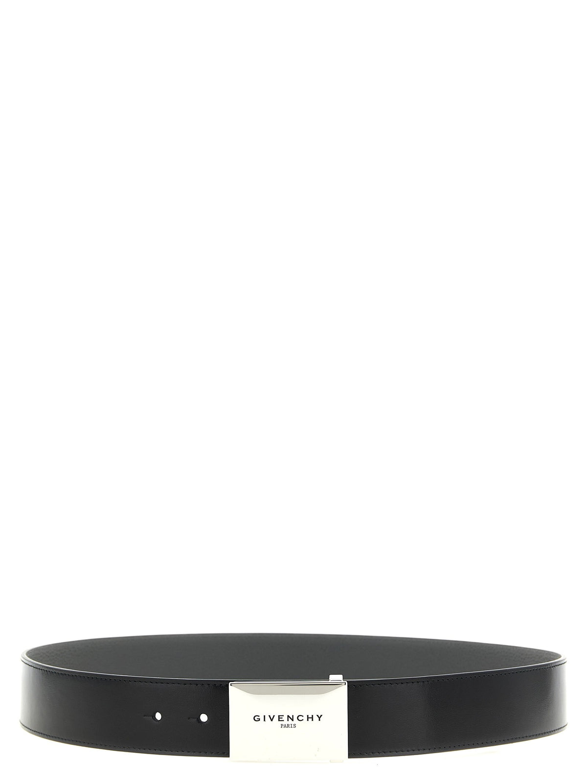 Givenchy Label Omkeerbare Leren Riem – Zwart