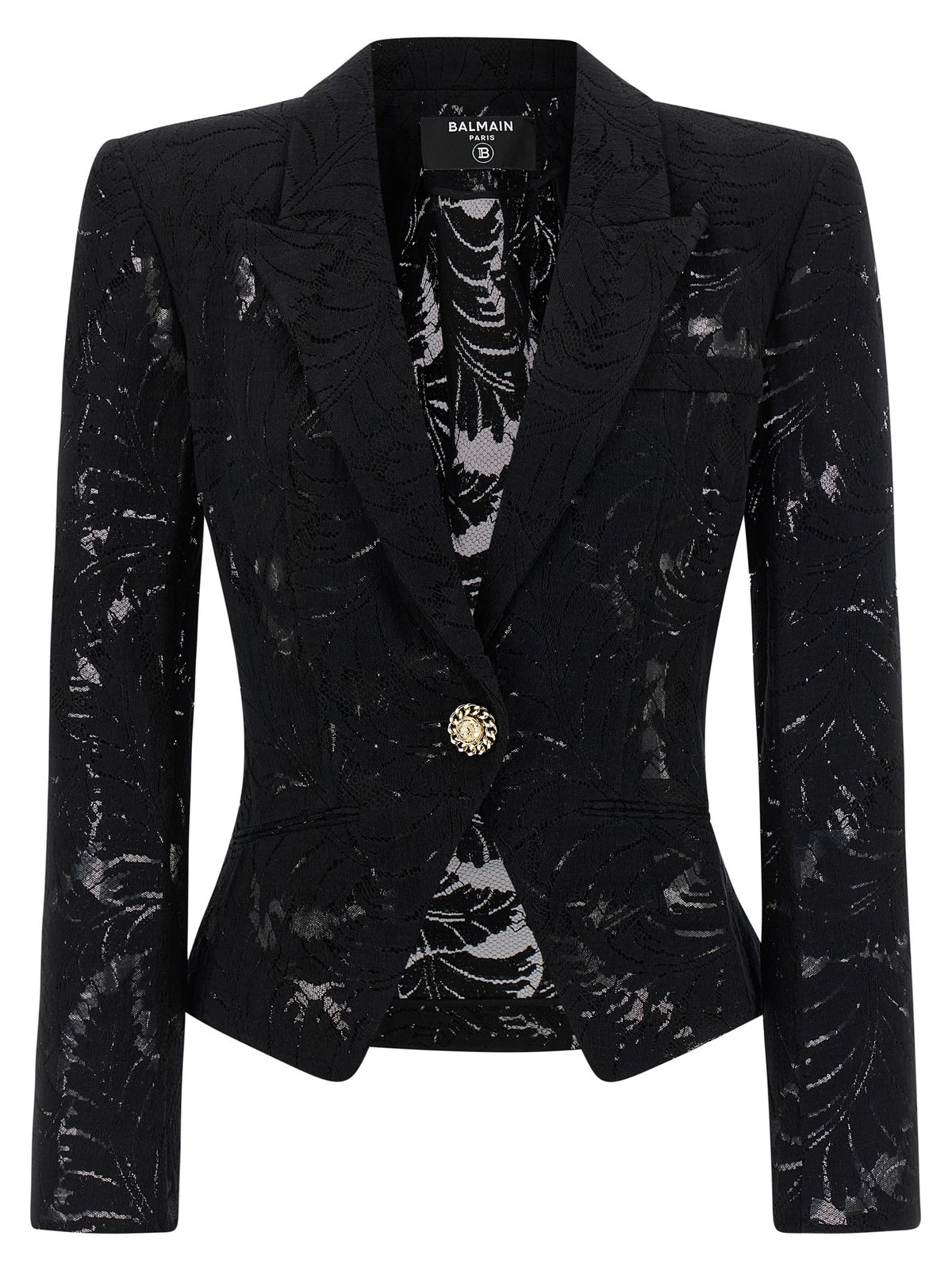 Balmain Kanten Blazer – Zwart