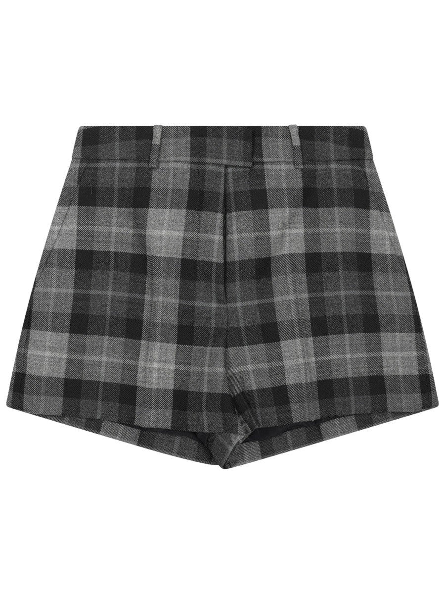 Christian Dior Wollen Tartan Short – Zwart / Grijs