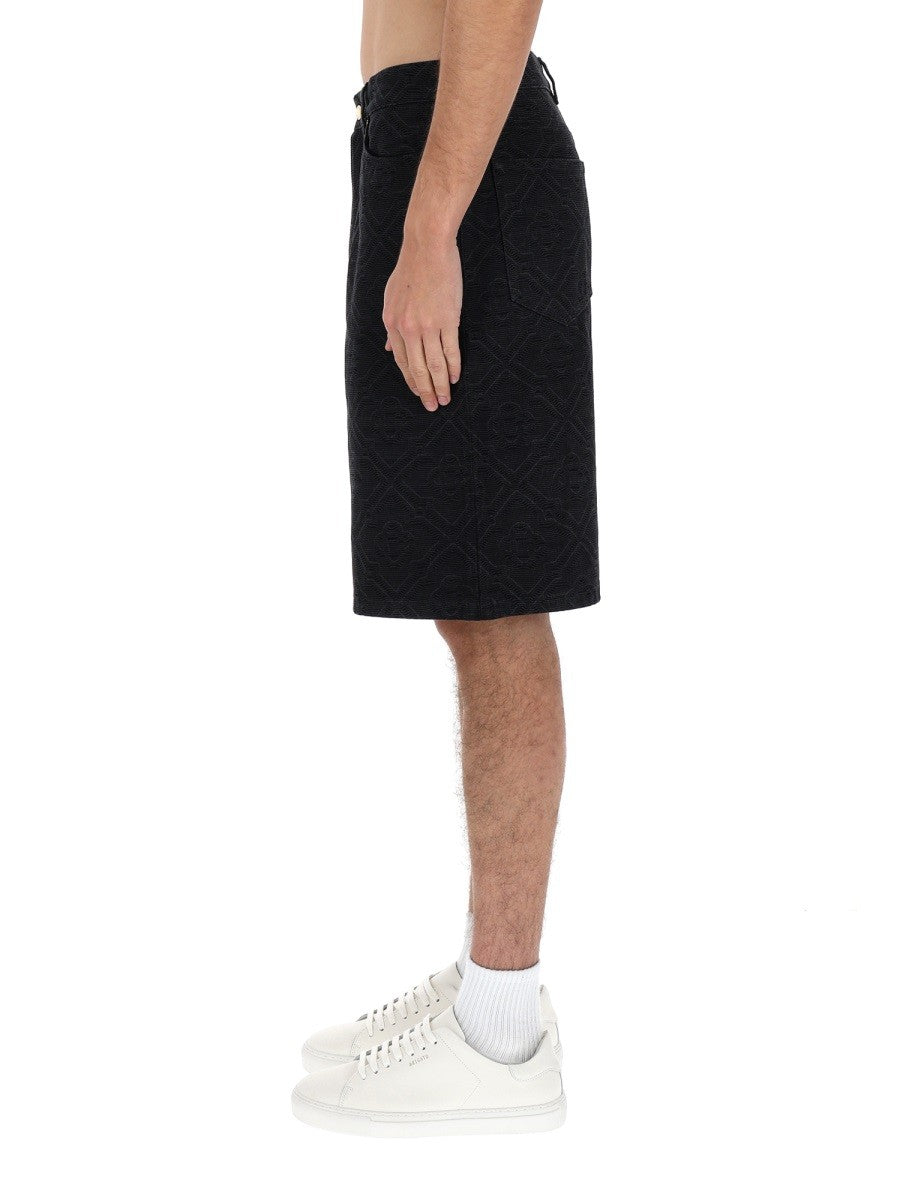 Casablanca Laser Monogram Short – Zwart