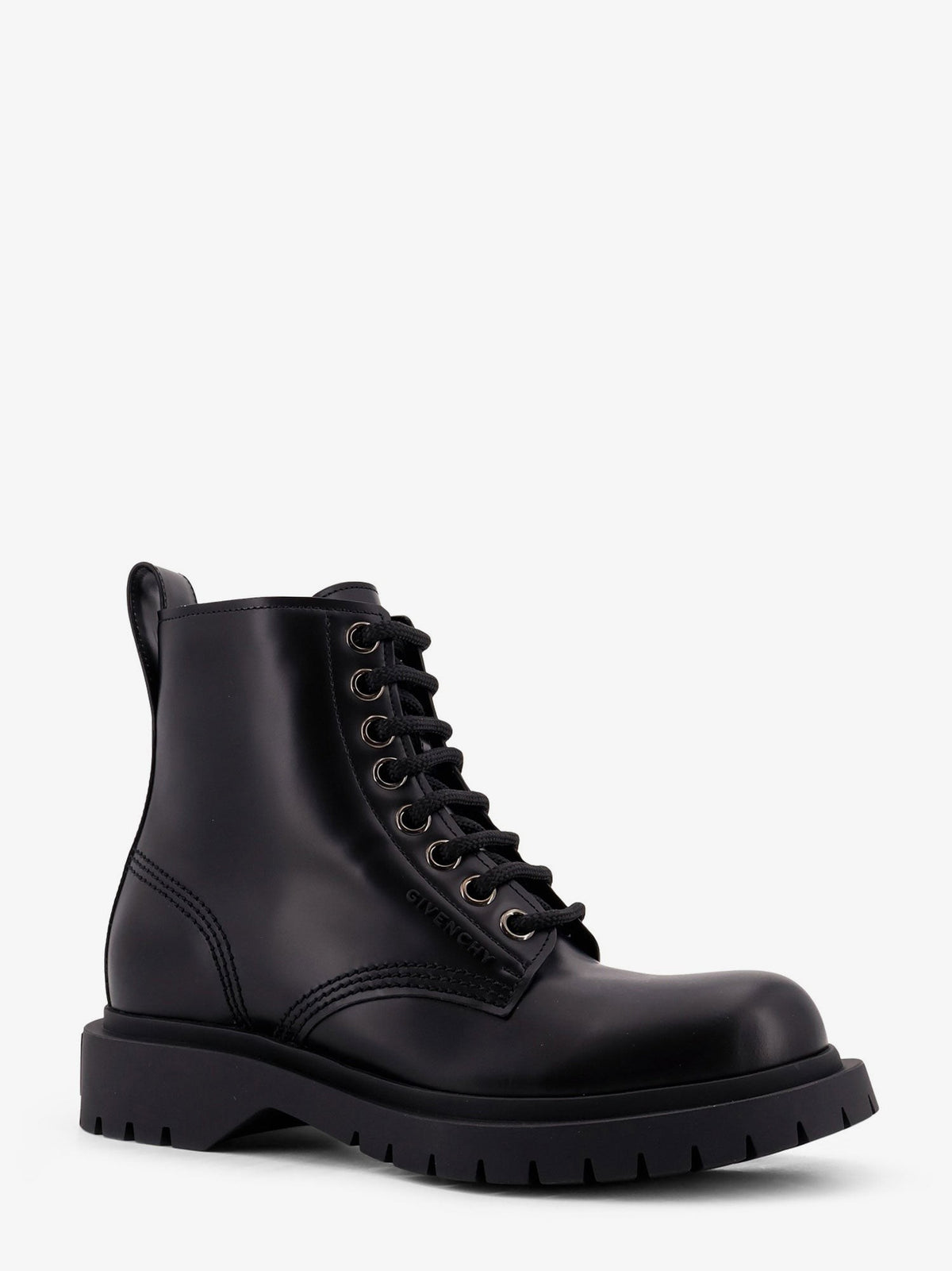 Givenchy Leren Enkellaarzen met veters – Zwart