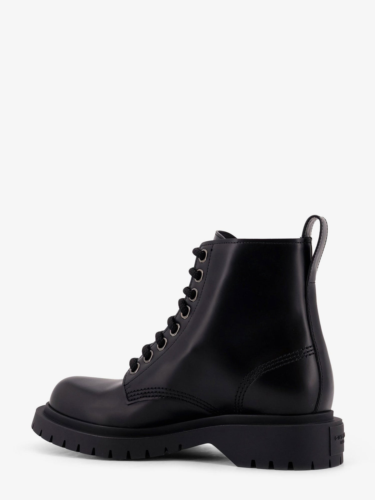 Givenchy Leren Enkellaarzen met veters – Zwart