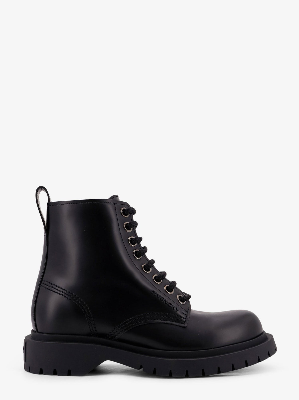 Givenchy Leren Enkellaarzen met veters – Zwart