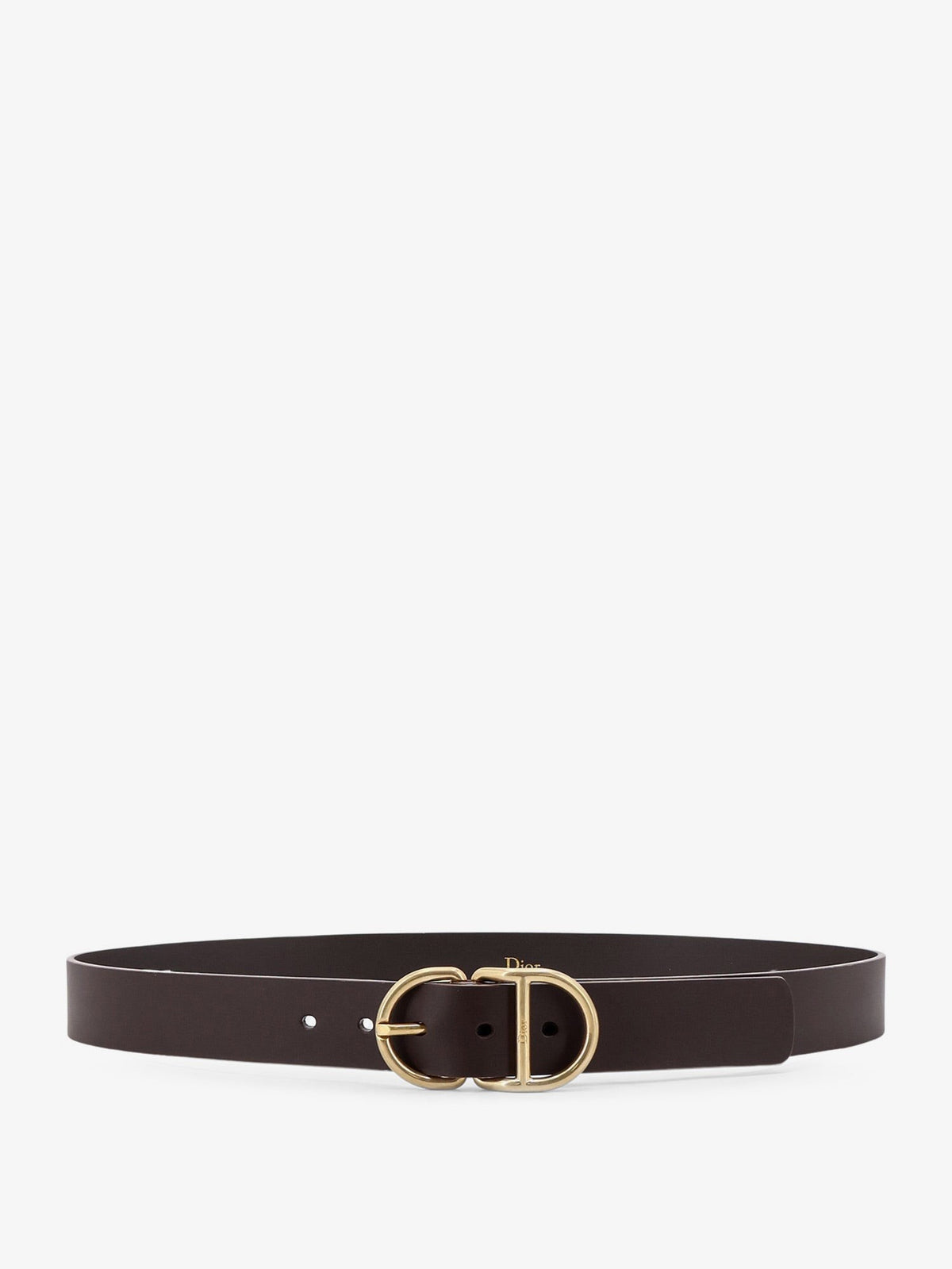 Christian Dior Leren Riem met CD-gesp – Donkerbruin