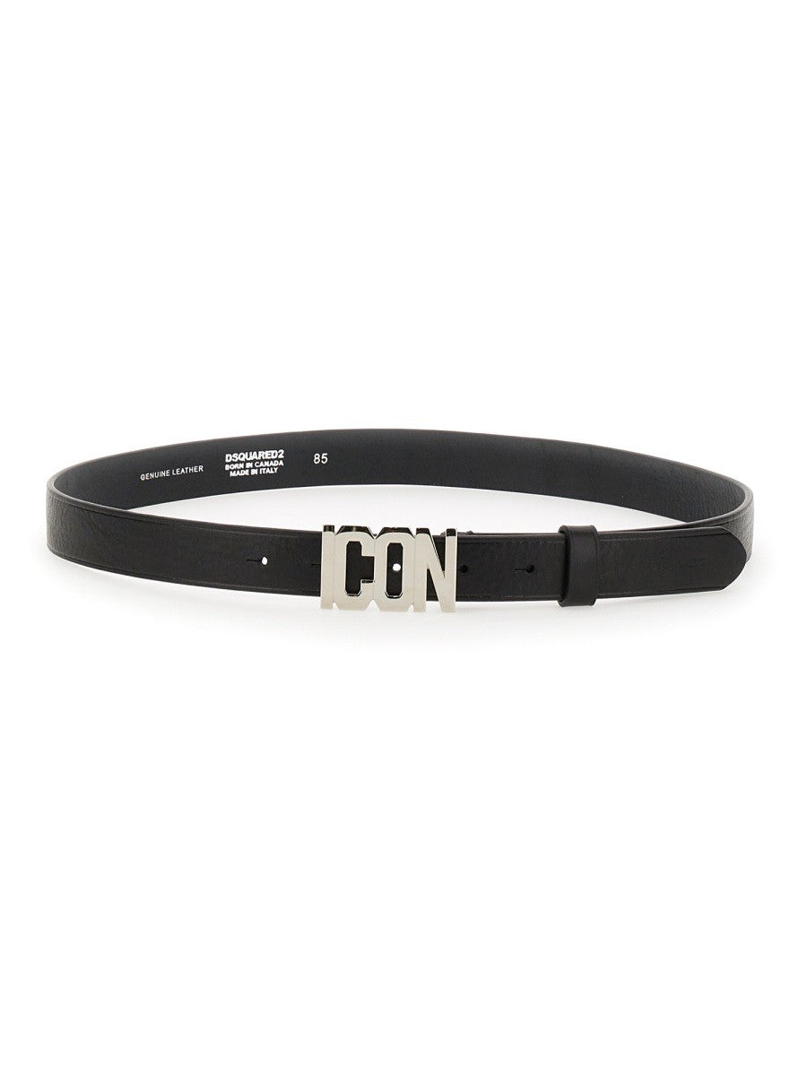 Dsquared2 Leren Riem – Zwart