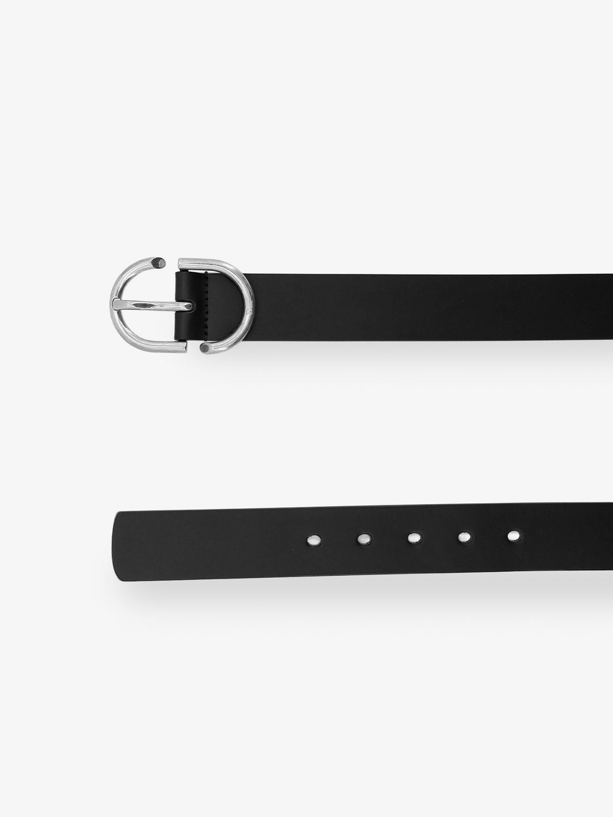 Christian Dior Leren Riem met gegraveerde CD-gesp – Zwart