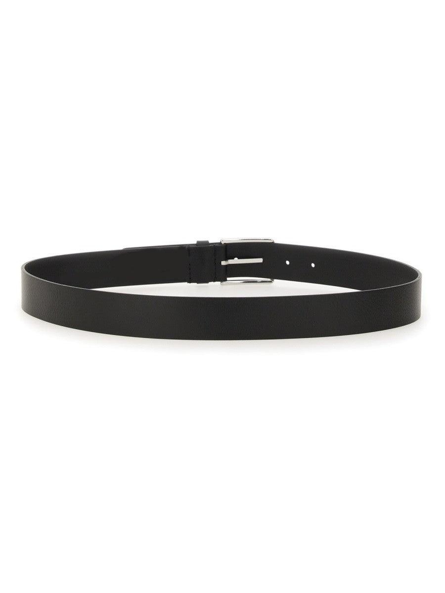 Boss Elio Leren Riem – Zwart