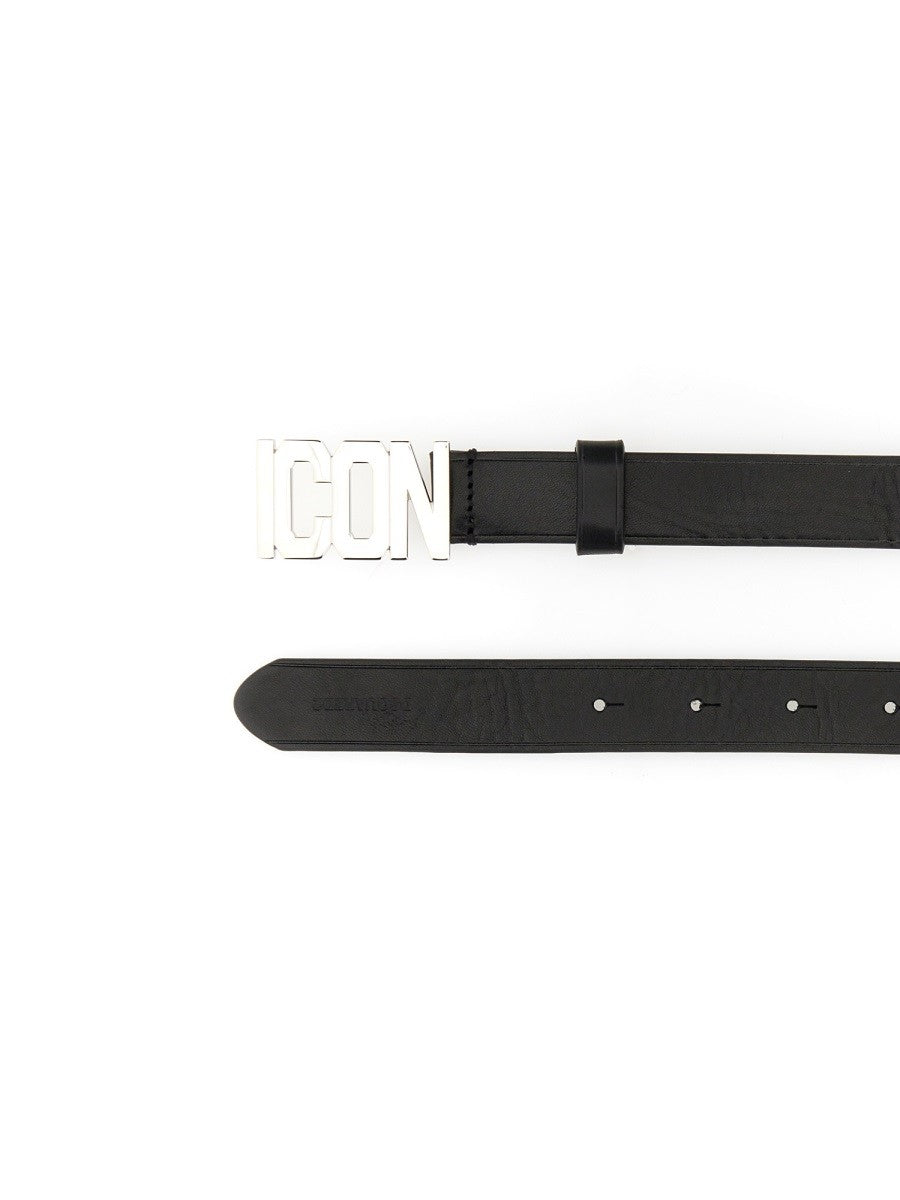 Dsquared2 Leren Riem – Zwart