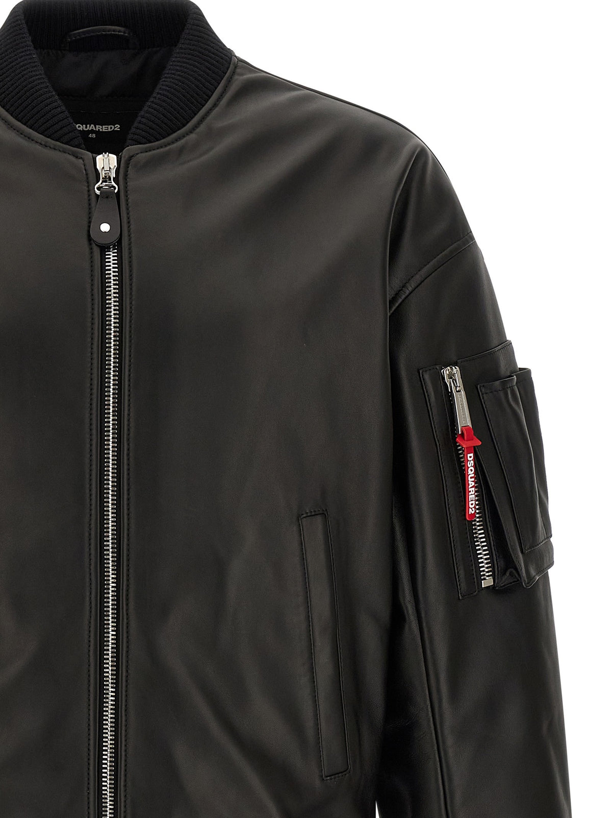 Dsquared2 Leren Bomberjack – Zwart