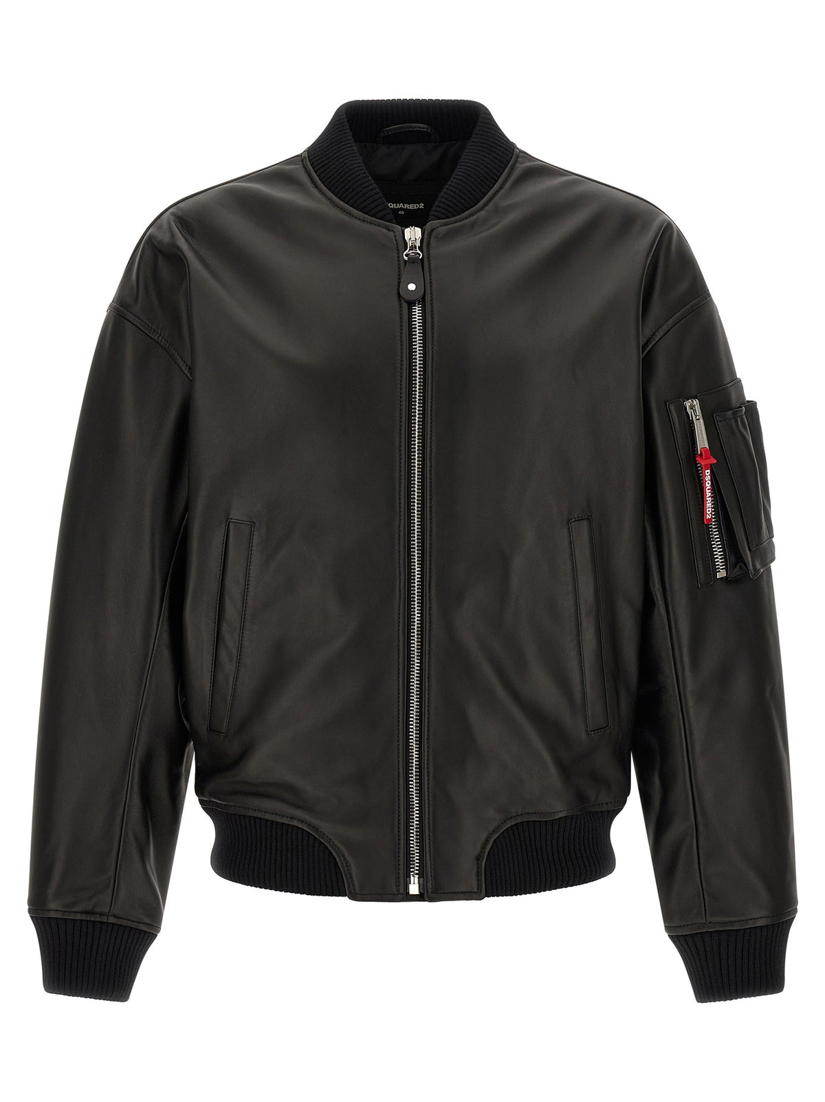Dsquared2 Leren Bomberjack – Zwart
