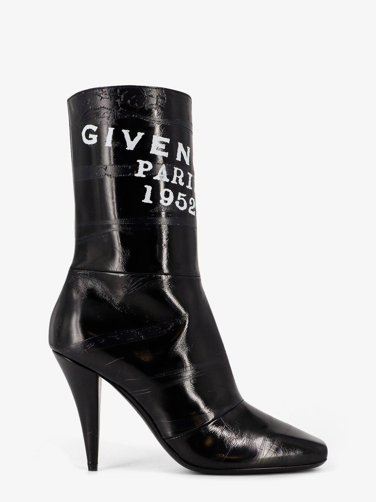 Givenchy Leren Enkellaarzen met vierkante neus – Zwart