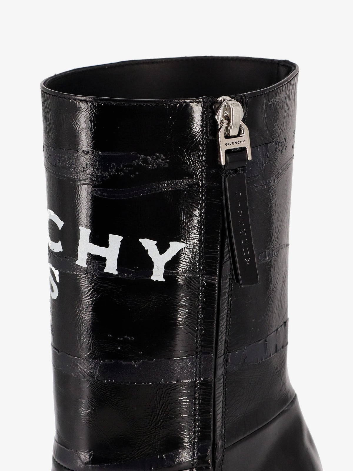 Givenchy Leren Enkellaarzen met vierkante neus – Zwart