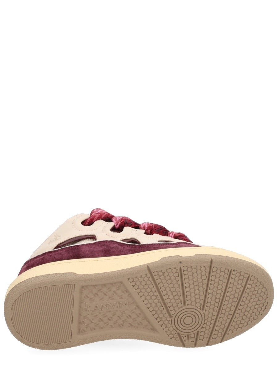 Lanvin Curb Sneakers – Beige / Bordeaux