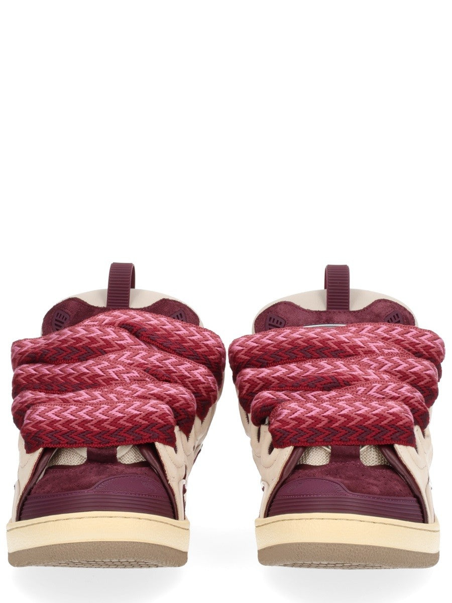 Lanvin Curb Sneakers – Beige / Bordeaux