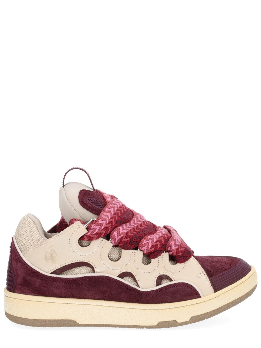 Lanvin Curb Sneakers – Beige / Bordeaux