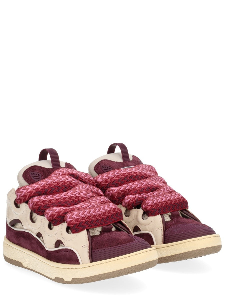 Lanvin Curb Sneakers – Beige / Bordeaux