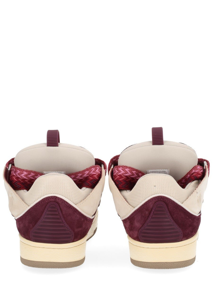 Lanvin Curb Sneakers – Beige / Bordeaux