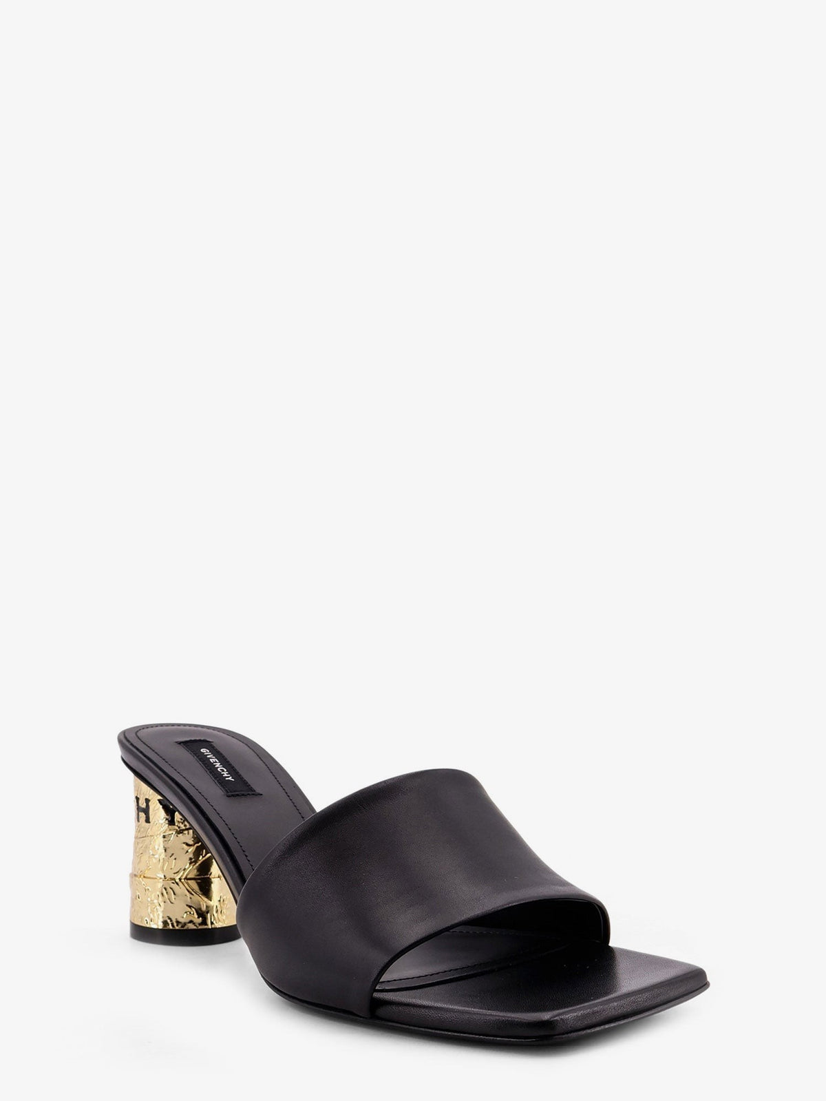 Givenchy Leren Sandalen met logohak – Zwart