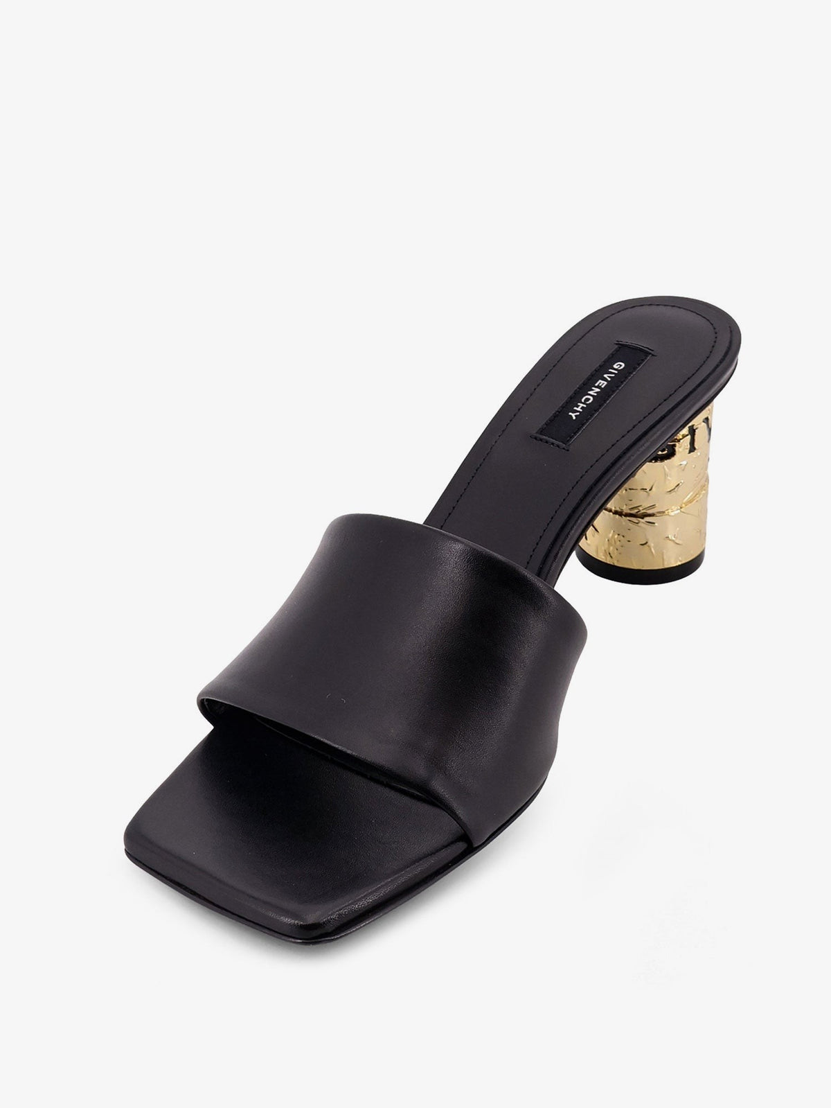 Givenchy Leren Sandalen met logohak – Zwart