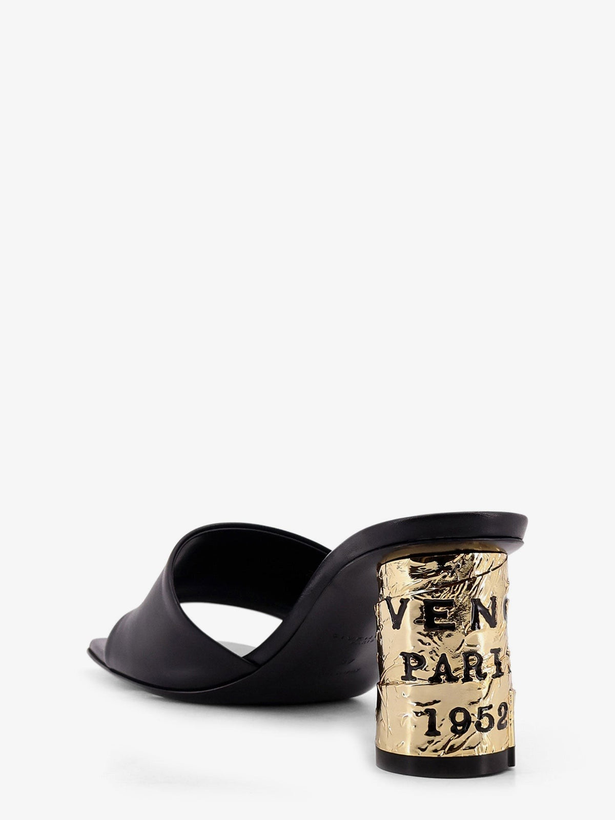 Givenchy Leren Sandalen met logohak – Zwart