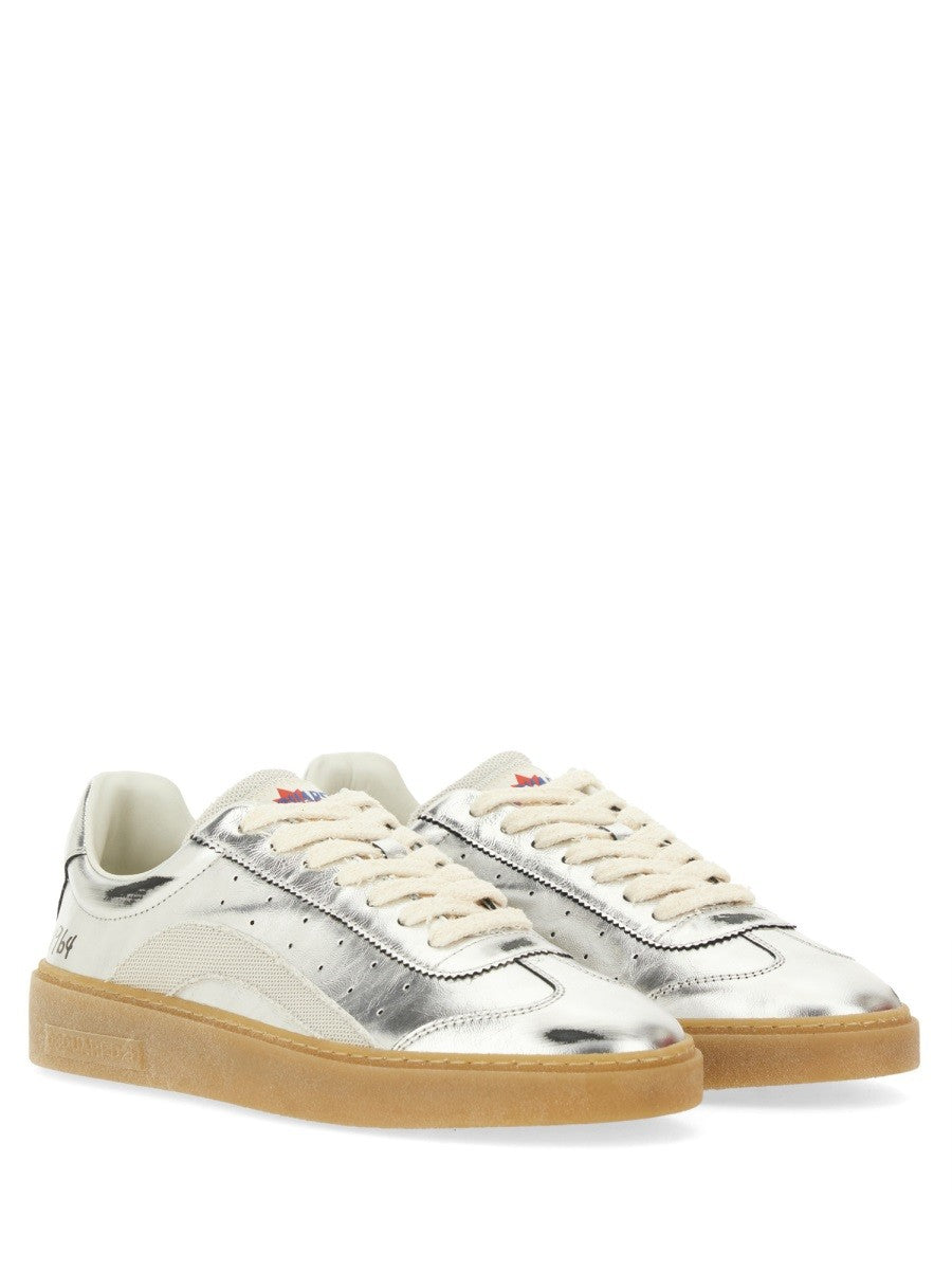 Dsquared2 Leren Sneakers – Zilver