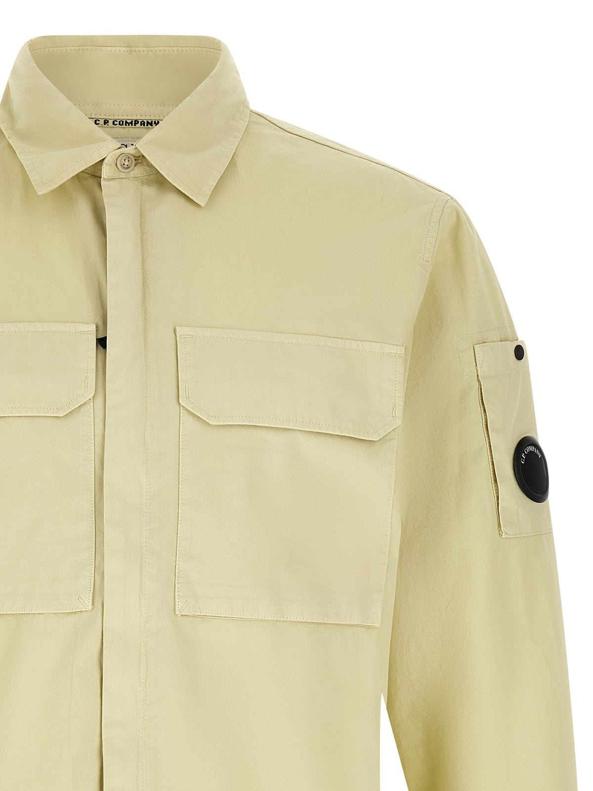 C.P. Company Overshirt met Lens-detail – Beige