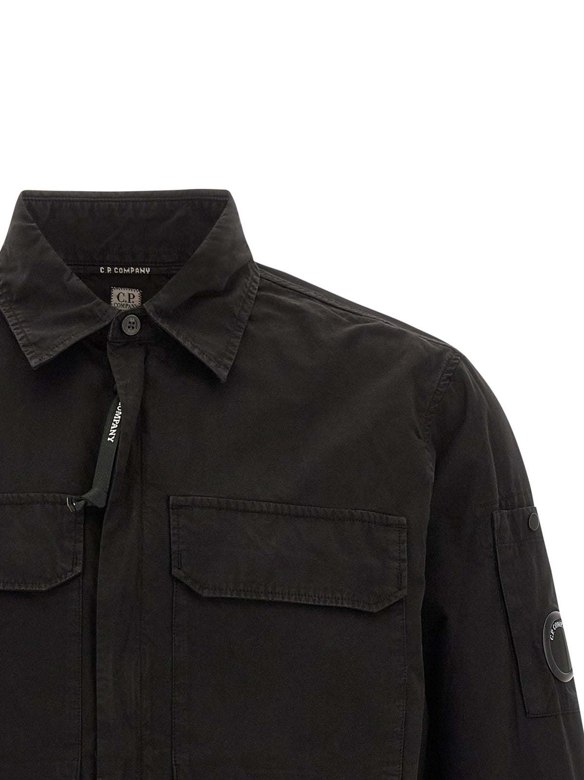 C.P. Company Overshirt met Lens-detail – Zwart