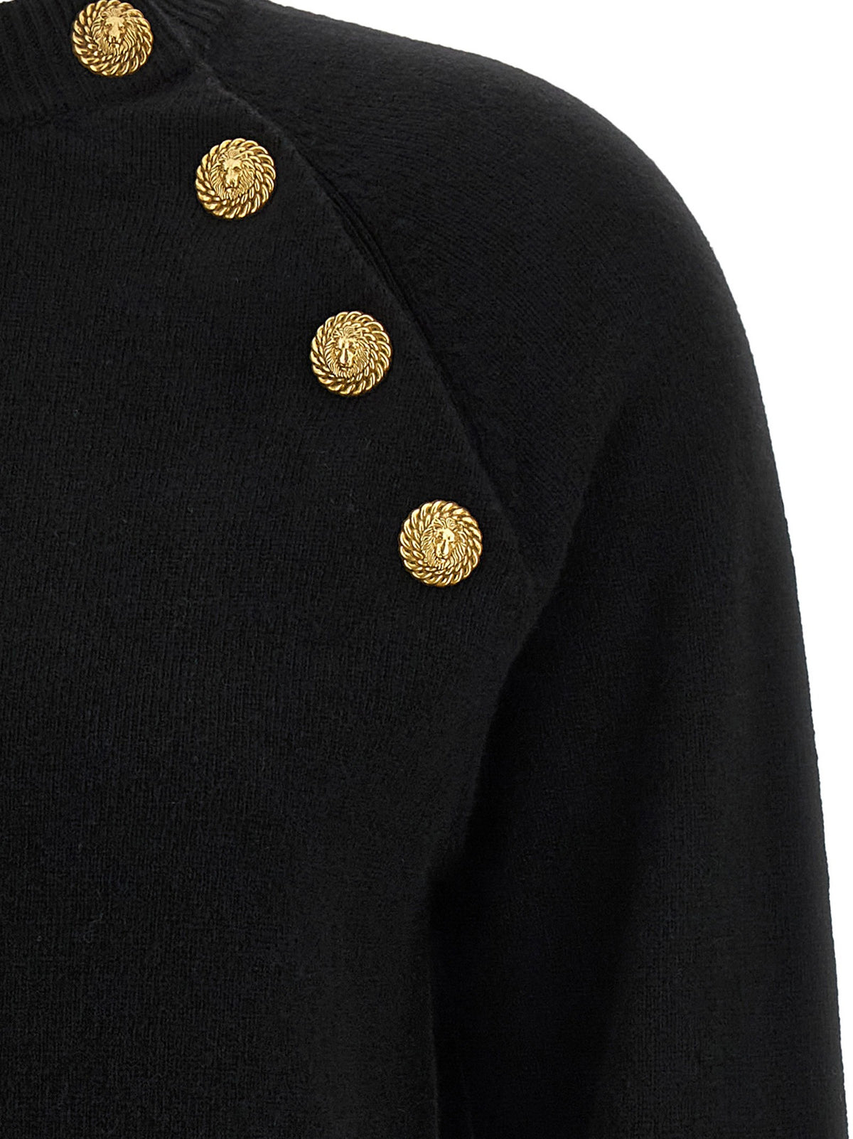 Balmain Trui van kasjmier en wol – Zwart