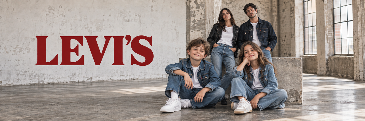 Levi's jeans – gezin in denim jacks en spijkerbroeken