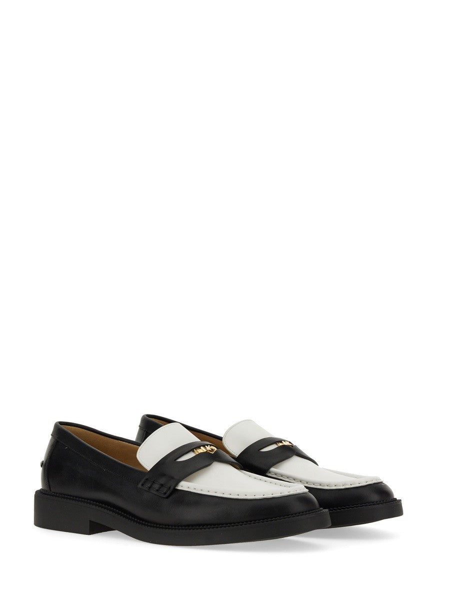 Michael Kors Leren loafers – Zwart / Wit