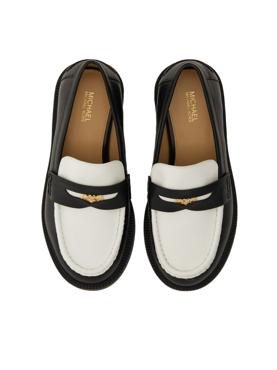 Michael Kors Leren loafers – Zwart / Wit
