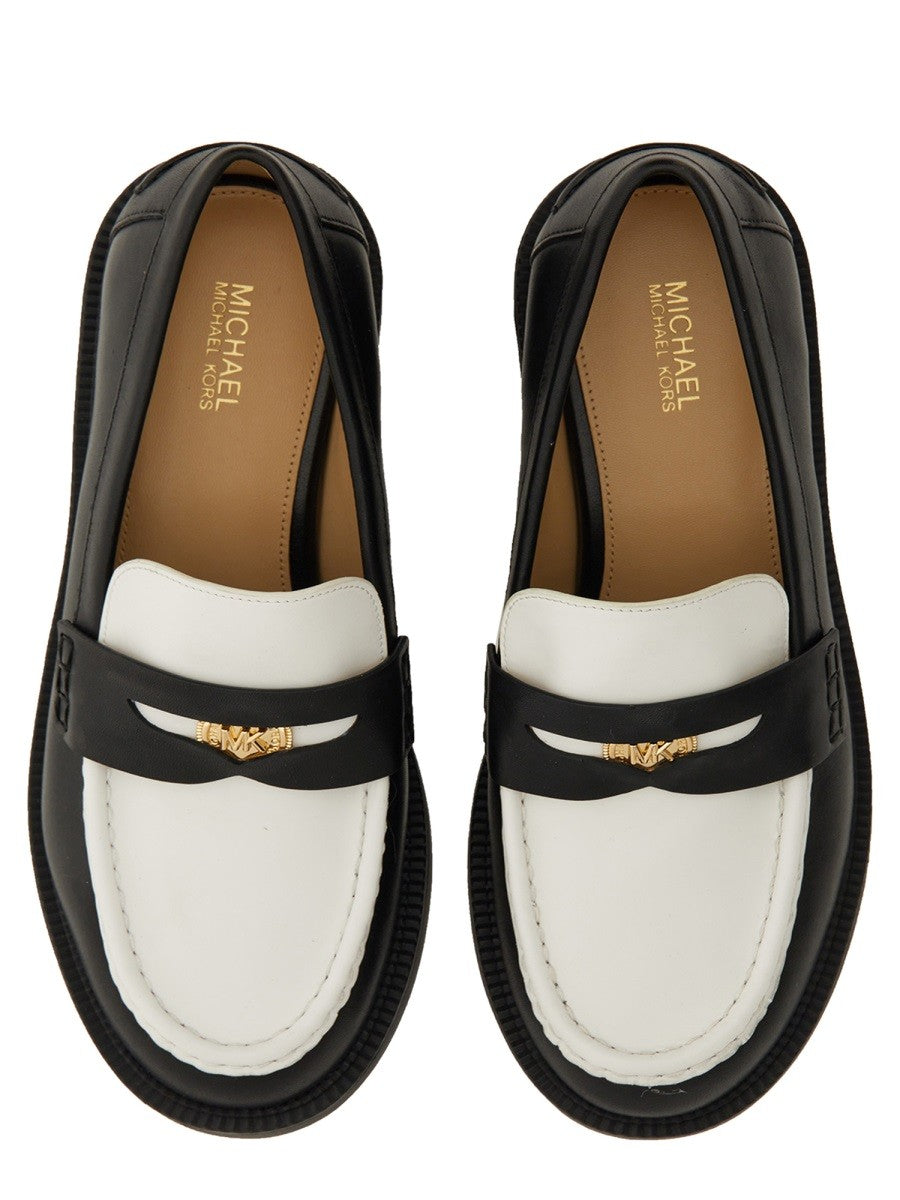 Michael Kors Leren loafers – Zwart / Wit