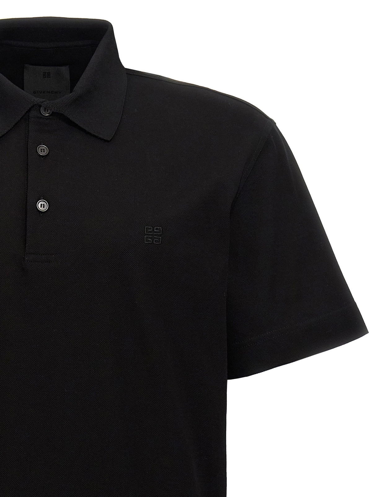 Givenchy Piqué Polo met geborduurd logo – Zwart