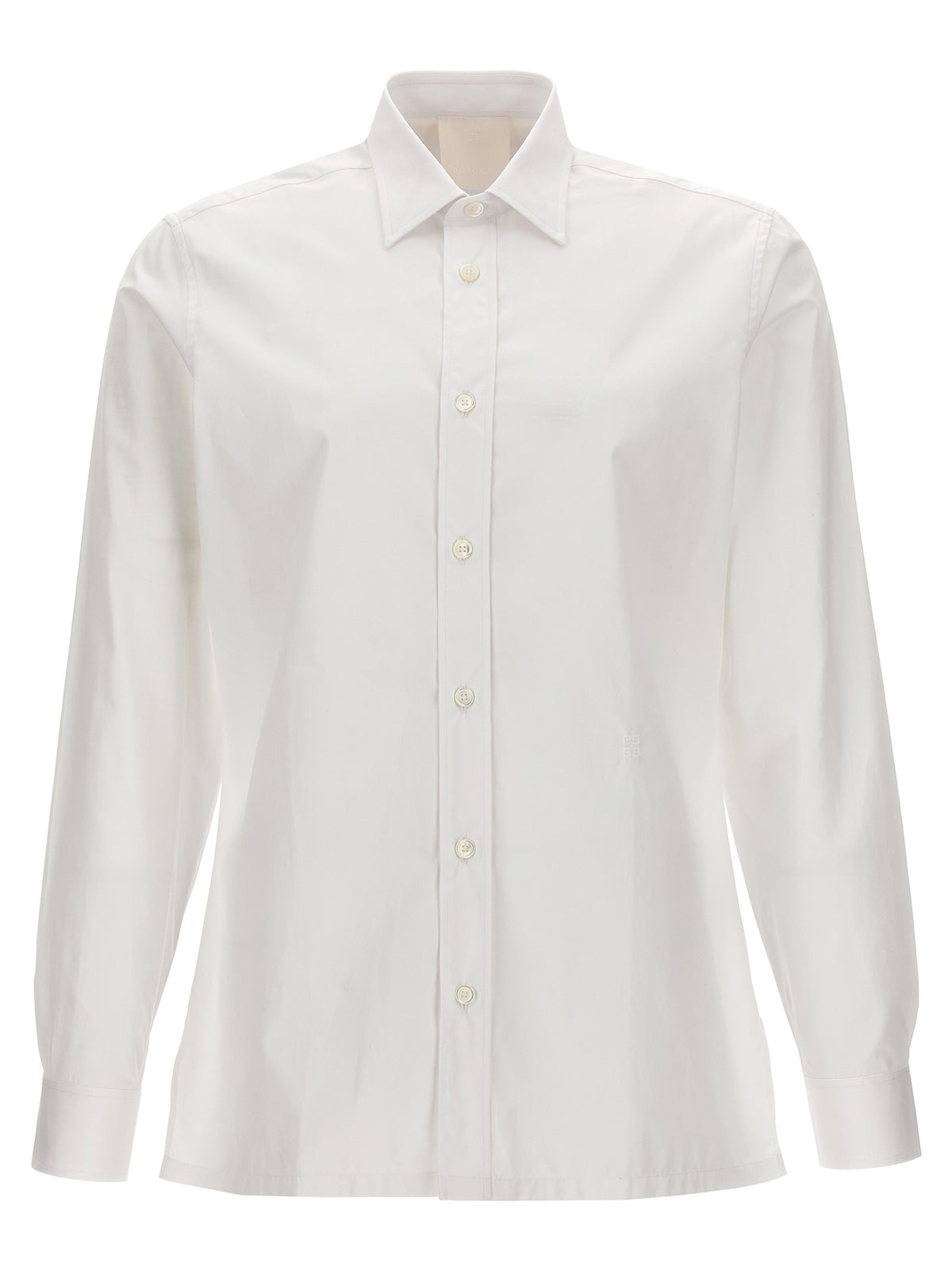 Givenchy Popeline Overhemd met geborduurd logo – Wit