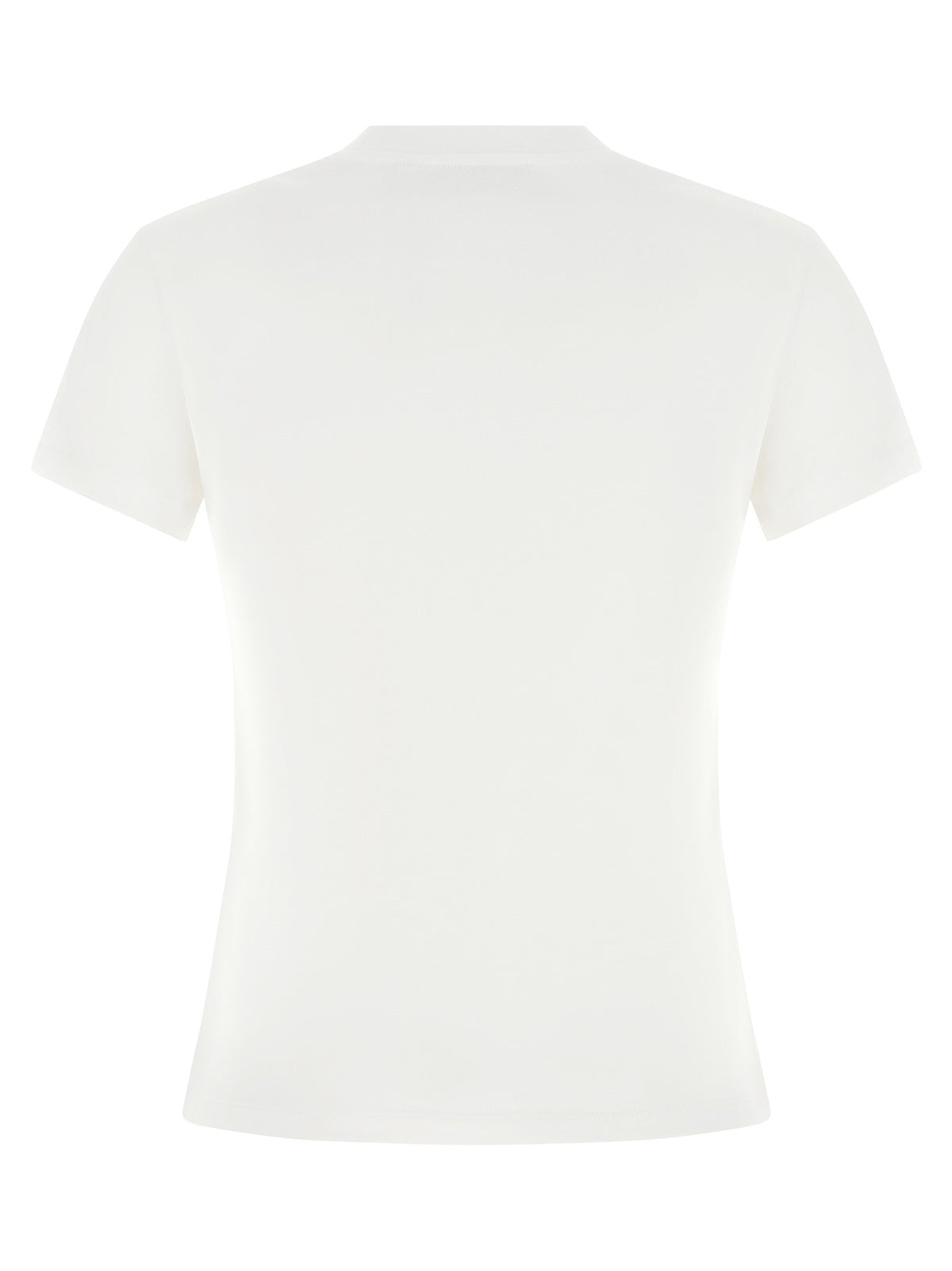 Off-White T-shirt met Geborduurd Logo – Wit