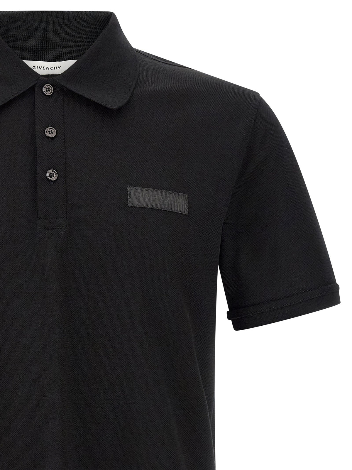 Givenchy Piqué Polo met logopatch – Zwart