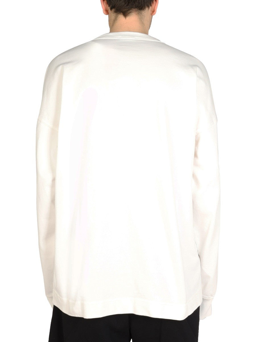 Diesel Sweater met logopatch – Wit