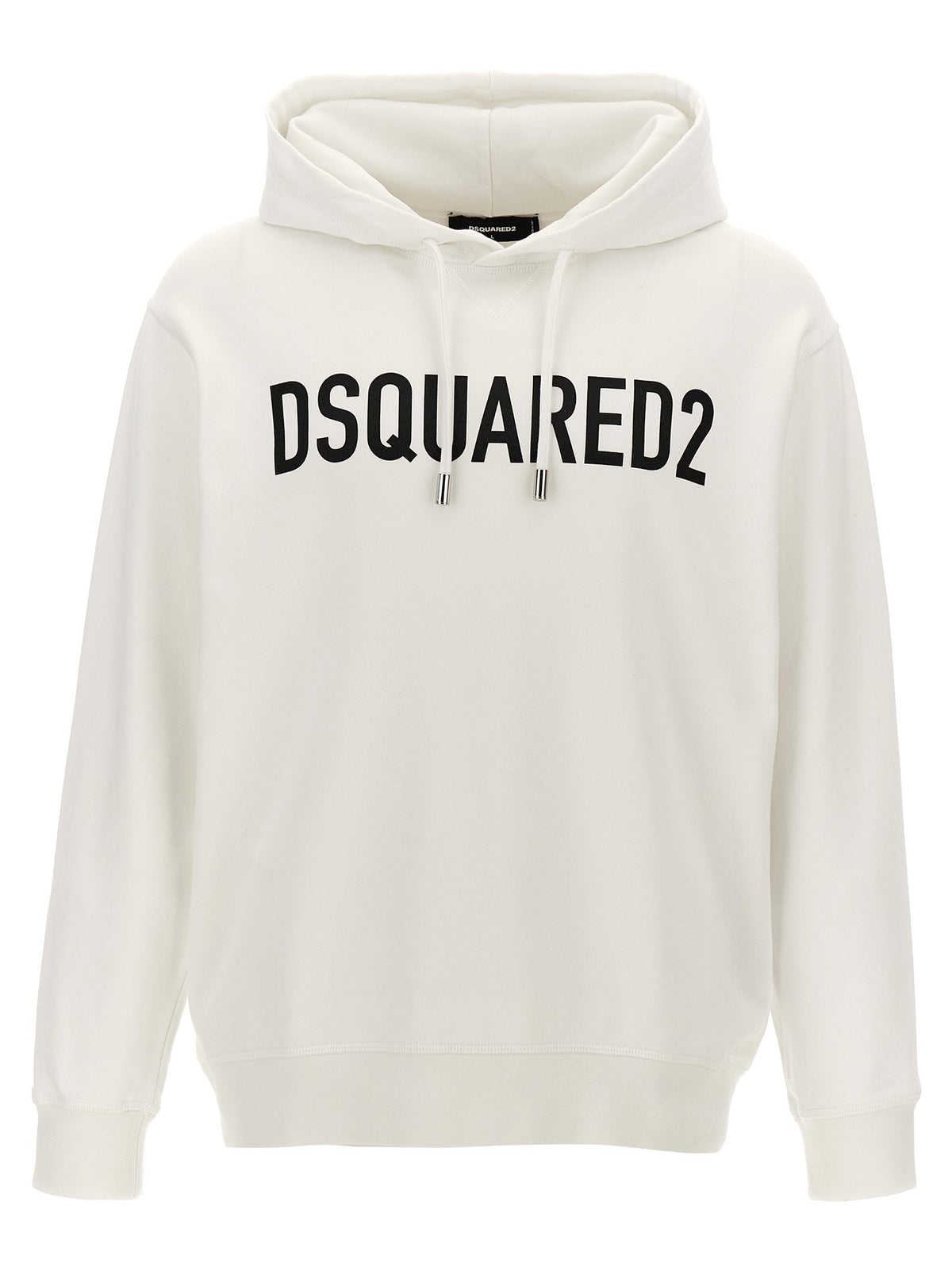 Dsquared2 Hoodie met logoprint – Wit / Zwart