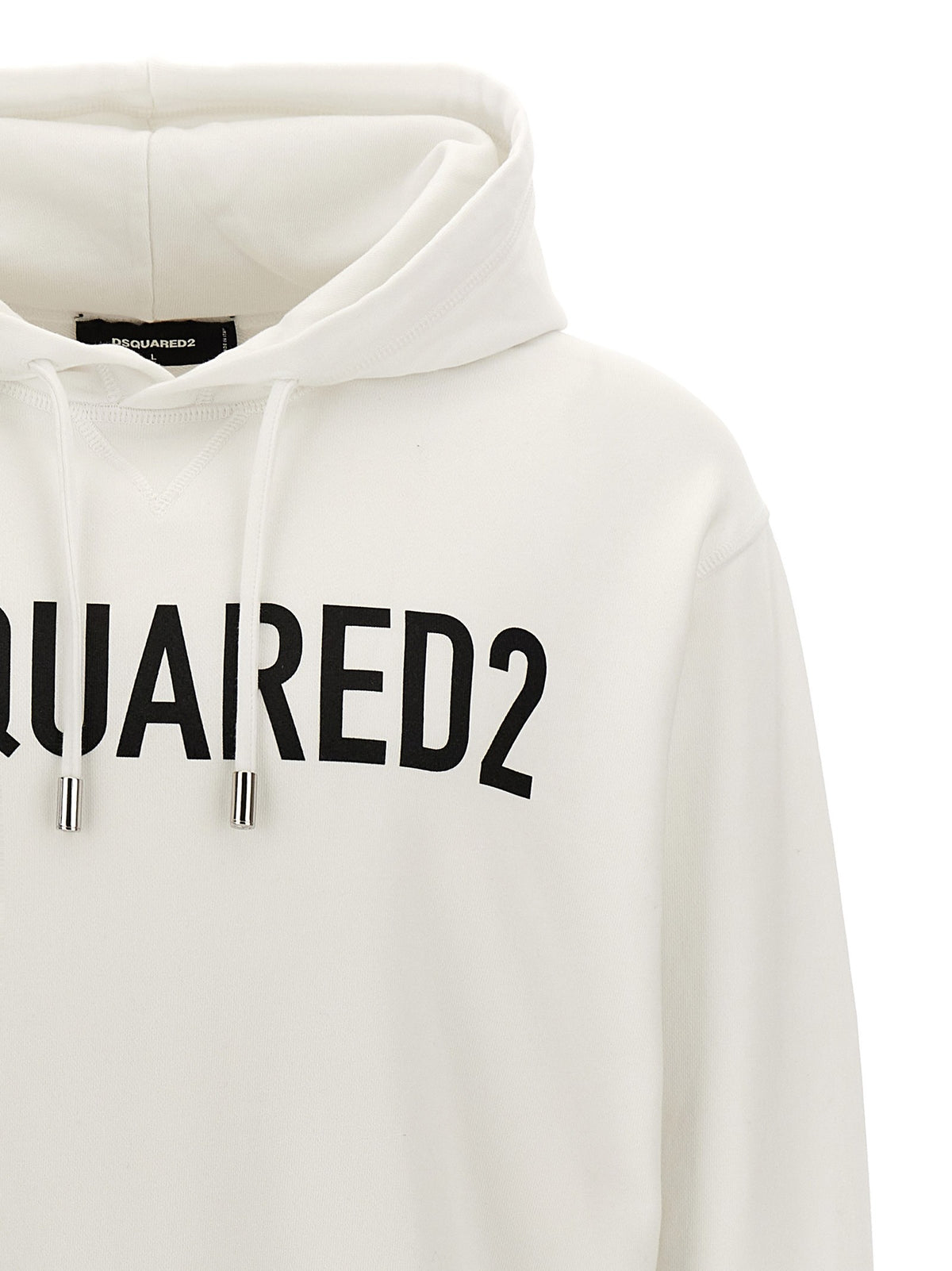 Dsquared2 Hoodie met logoprint – Wit / Zwart